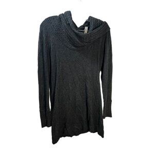 COMO Black Gray Pullover Turtleneck Sweater Medium‎